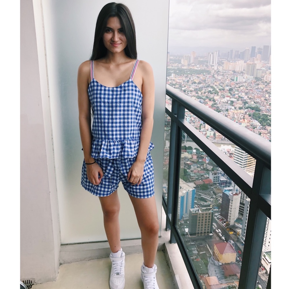 Gingham two piece set